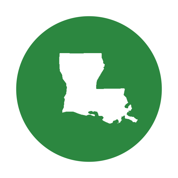 Icon shaped like the state of Louisiana
