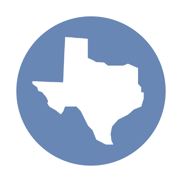 Icon shaped like the state of Texas